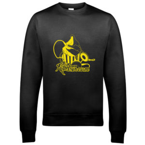 Sweat Shirt serie Rootscream black logo jaune