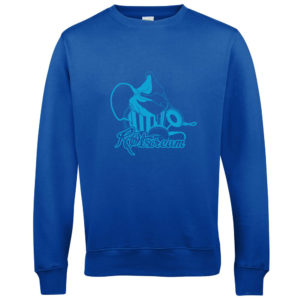 Sweat Shirt serie Rootscream bleu logo turquoise