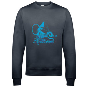 Sweat Shirt serie Rootscream gris logo turquoise